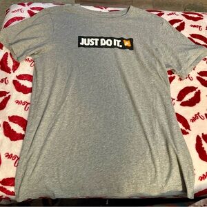 Nike Gray T-Shirt with Just Do It Graphic